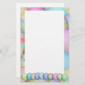 Achtergrond voor gekleurde paaseieren briefpapier (Voorkant / Achterkant)