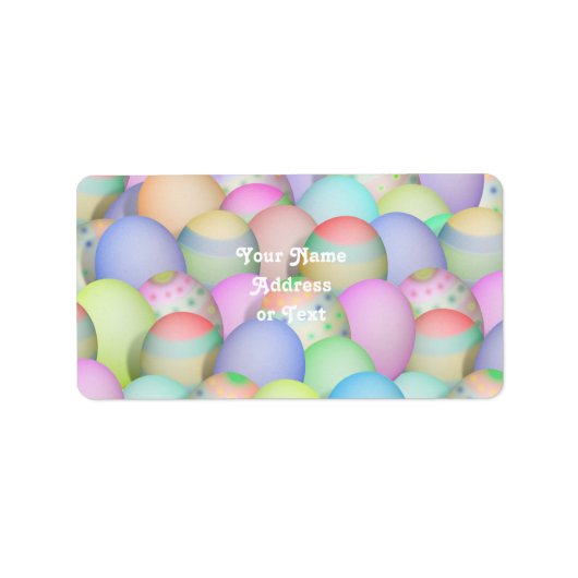 Achtergrond voor gekleurde paaseieren etiket (Voorkant)