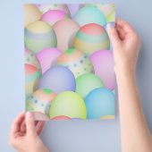 Achtergrond voor gekleurde paaseieren flyer (Hand)