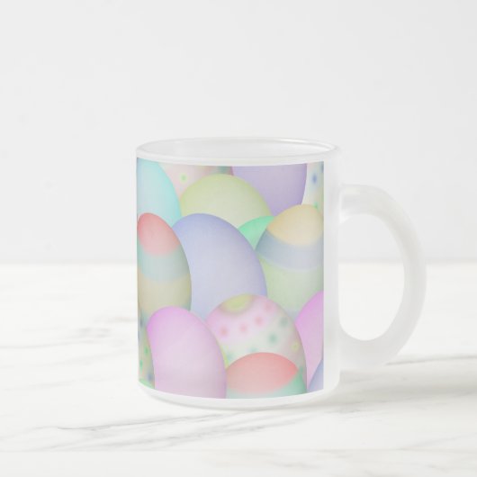 Achtergrond voor gekleurde paaseieren matglas koffiemok (Rechts)