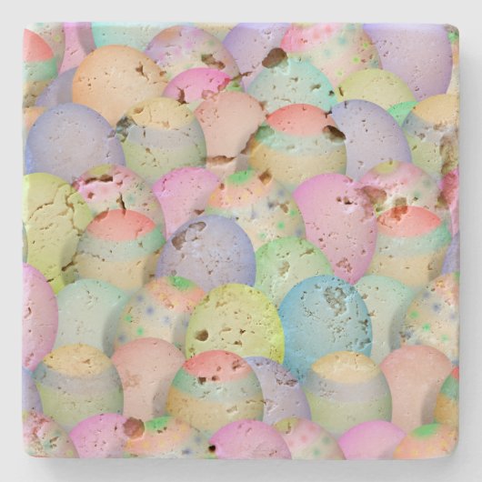 Achtergrond voor gekleurde paaseieren stenen onderzetter (Voorkant)