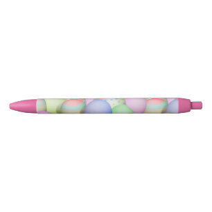 Achtergrond voor gekleurde paaseieren zwarte inkt pen