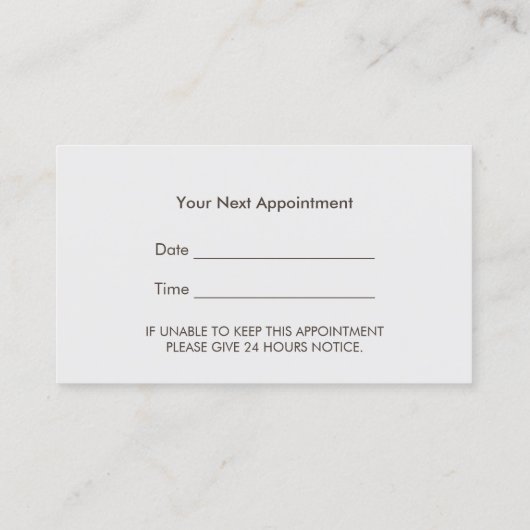 Achtergrond voor Haarstylist Professional Curly Ha Afsprakenkaartje (Achterkant)