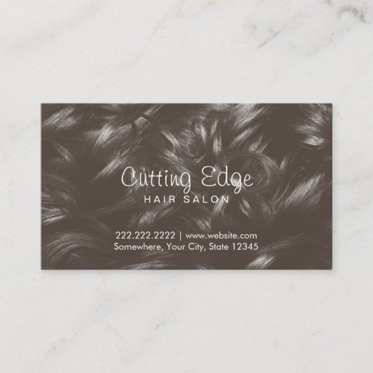 Achtergrond voor Haarstylist Professional Curly Ha Afsprakenkaartje (Voorkant)