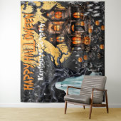 Achtergrond voor Happy Halloween fotohokje Wandkleed (In situ)