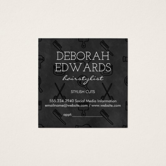 Achtergrond voor hoofdgereedschappen vierkante visitekaartjes (Voorkant)