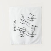 Achtergrond voor huwelijksaanzoek met aangepaste n wandkleed (Voorkant)