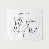 Achtergrond voor huwelijksaanzoek met aangepaste n wandkleed (Voorkant (horizontaal))