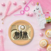 Achtergrond voor jongerenwerkers papieren bordje (Feest)