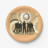 Achtergrond voor jongerenwerkers papieren bordje (Voorkant)