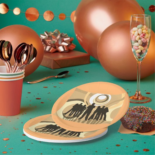 Achtergrond voor jongerenwerkers papieren bordje