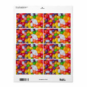 Achtergrond voor kwallen - Paasgeleibonen Etiket (Full Sheet)