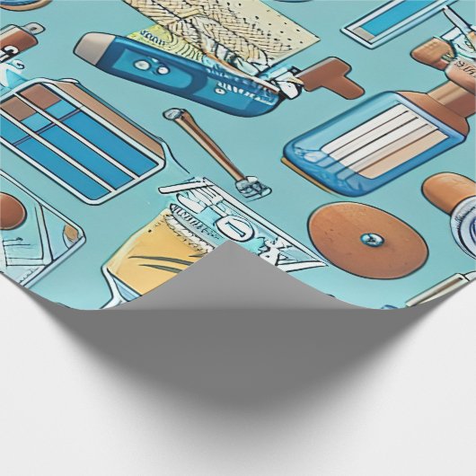 Achtergrond voor Lab Equipment Pack Cadeaupapier (Hoek)