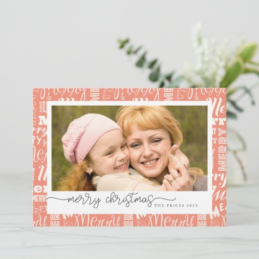 Achtergrond voor Merry-tekst Kaart (Staand voorkant)