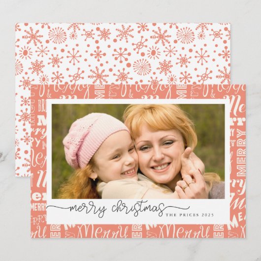 Achtergrond voor Merry-tekst Kaart (Voorkant / Achterkant)