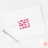 Achtergrond voor multiplex met glans vierkante sticker (Envelop)