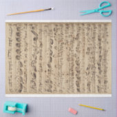 Achtergrond voor muziekblad Junk Journal Tissuepapier (Craft)