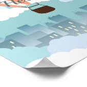 Achtergrond voor offertes met een ballonelement me poster (Hoek)