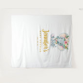 Achtergrond voor olifant baby shower, Photo Booth  Wandkleed (Voorkant (horizontaal))