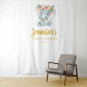 Achtergrond voor olifant baby shower, Photo Booth  Wandkleed (In situ)