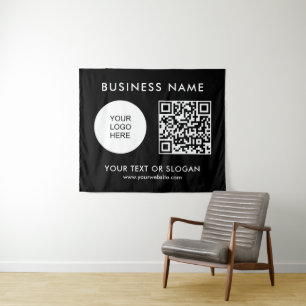 Achtergrond voor Party Event Seminar Logo Tekst QR Wandkleed