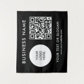 Achtergrond voor Party Event Seminar Logo Tekst QR Wandkleed (Voorkant)