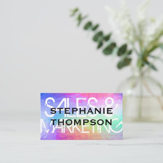 Achtergrond voor pastelkleurstraal visitekaartje (Staand voorkant)