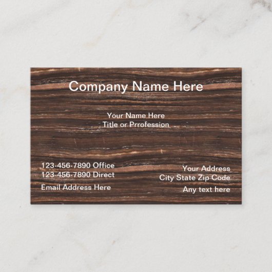 Achtergrond voor professioneel hout visitekaartje (Voorkant)