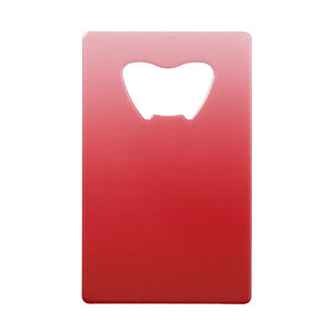 Achtergrond voor rode achtergrond creditkaart flessenopener