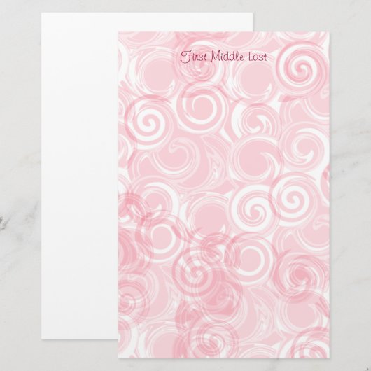 Achtergrond voor Sjabloon van randapparaat roze sp Briefpapier (Voorkant / Achterkant)