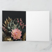 Achtergrond voor Succulent en bloemen Kaart (Binnen)