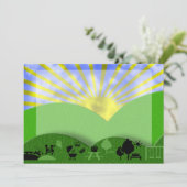 Achtergrond voor uitnodiging voor buitengebruik (Staand voorkant)