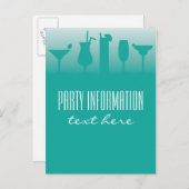 Achtergrond voor uitnodigingen voor cocktailparty' (Voorkant / Achterkant)