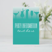 Achtergrond voor uitnodigingen voor cocktailparty' (Staand voorkant)