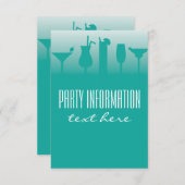 Achtergrond voor uitnodigingen voor cocktailparty' (Voorkant / Achterkant)