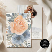 Achtergrond voor Vellum Tinted Florals Wedding Kaart