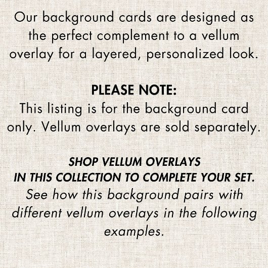 Achtergrond voor Vellum Tinted Florals Wedding Kaart