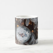 Achtergrond voor versieringen met kerstlicht koffiemok (Center)