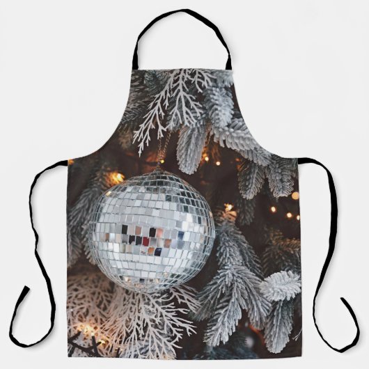 Achtergrond voor versieringen met kerstlicht schort (Voorkant)