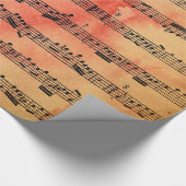 Achtergrond voor Victoriaans muziekblad Cadeaupapier (Hoek)