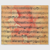 Achtergrond voor Victoriaans muziekblad Cadeaupapier (Vlak)