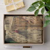 Achtergrond voor Victoriaans muziekblad Tissuepapier (Geschenk)