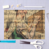 Achtergrond voor Victoriaans muziekblad Tissuepapier (Craft)