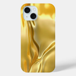 achtergrond voor vloeibaar goud iPhone 15 case