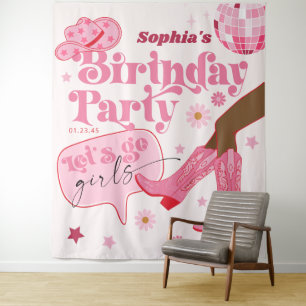 Achtergrond voor vrijgezellenfeest met laatste dis wandkleed