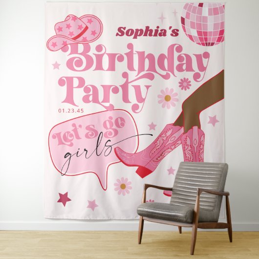 Achtergrond voor vrijgezellenfeest met Laatste Dis Wandkleed (In situ)