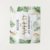 Achtergrond voor Wild One Jungle/Safari 1e verluis Wandkleed (Voorkant)