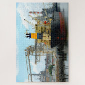 Achtergrond vrachtschip legpuzzel (Verticaal)