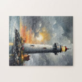 Achtergrond vuurtoren legpuzzel (Horizontaal)