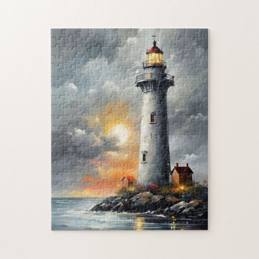 Achtergrond vuurtoren legpuzzel (Verticaal)